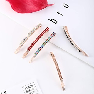 Foto 5 | Foto 5 | Horquillas Para El Pelo Huoguo Ym0058 Con Cristales De Imitación Doble Hilera - Venta Internacional.