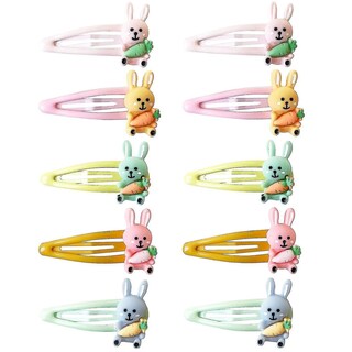 Foto 1 | Foto 1 | Pinzas Para El Pelo Huoguo Rabbits De Plástico Multicolor (paquete De 10) - Venta Internacional.