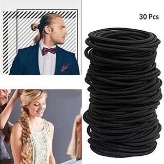 Foto 2 | Foto 2 | Cintas Elásticas Negras Huoguo Para Cabello Grueso Y Rizado 30 Unidades - Venta Internacional.