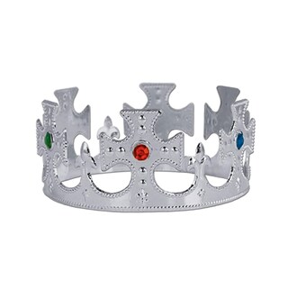 Foto 1 | Foto 1 | Fiesta De Plata Con Forma De Corona Del Rey Con Joyas De Plástico De Crown Beistle - Venta Internacional.