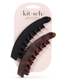 Foto 1 | Foto 1 | Pinzas Para Cabello Grueso, Estilo Kitsch Banana, Para Mujer, 2 Unidades (negras Y Tortuga) - Venta Internacional.