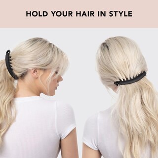 Foto 4 | Foto 4 | Pinzas Para Cabello Grueso, Estilo Kitsch Banana, Para Mujer, 2 Unidades (negras Y Tortuga) - Venta Internacional.