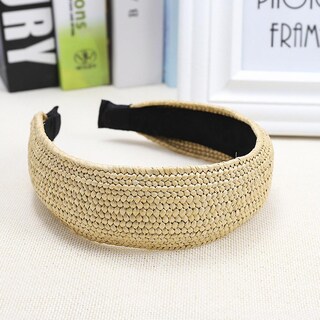 Foto 2 | Foto 2 | Pañuelo Para La Cabeza Trenzado A Mano Estilo Sombrero De Paja Lafite Para Mujer - Venta Internacional.