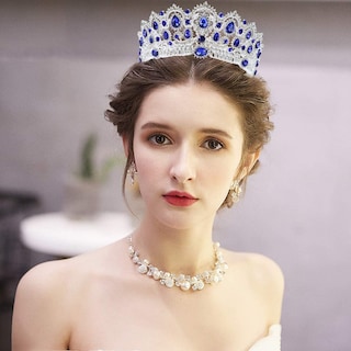 Foto 1 | Foto 1 | Tiara Con Forma De Corona Nupcial Huoguo Lujosa Con Diamantes De Imitación De Cristal - Venta Internacional.