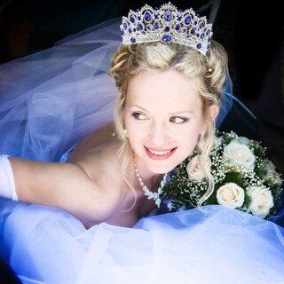 Foto 2 | Foto 2 | Tiara Con Forma De Corona Nupcial Huoguo Lujosa Con Diamantes De Imitación De Cristal - Venta Internacional.