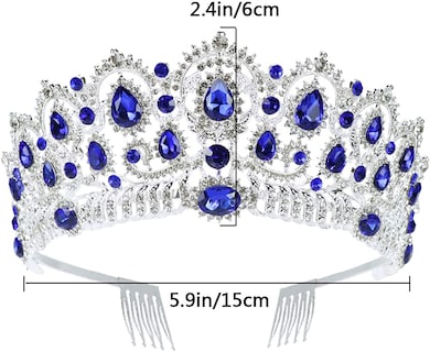 Foto 3 | Foto 3 | Tiara Con Forma De Corona Nupcial Huoguo Lujosa Con Diamantes De Imitación De Cristal - Venta Internacional.