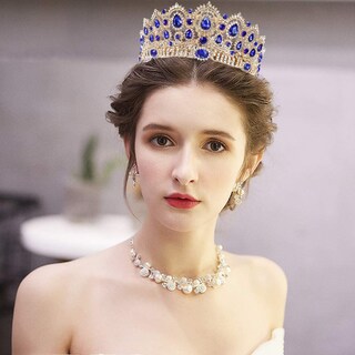 Foto 1 | Foto 1 | Tiara Con Forma De Corona Nupcial Huoguo Lujosa Con Diamantes De Imitación De Cristal - Venta Internacional.