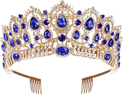 Foto 4 | Foto 4 | Tiara Con Forma De Corona Nupcial Huoguo Lujosa Con Diamantes De Imitación De Cristal - Venta Internacional.
