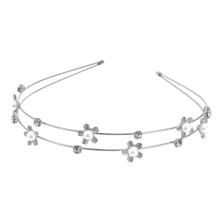 Foto 2 | Foto 2 | Diadema Huoguo Con Forma De Flor De Cristal Con Diamantes De Imitación  Doble Capa  Metal - Venta Internacional.