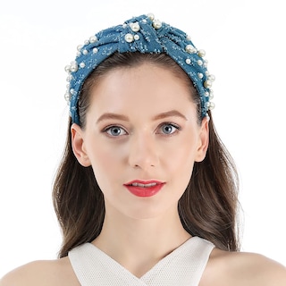 Foto 3 | Foto 3 | Diademas De Tela Para Mujer Diadema Con Nudo Y Perlas - Venta Internacional.