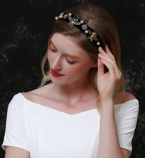 Foto 2 | Foto 2 | Diademas Huoguo Rhinestone Con Terciopelo Acolchadas Para Mujer - Venta Internacional.
