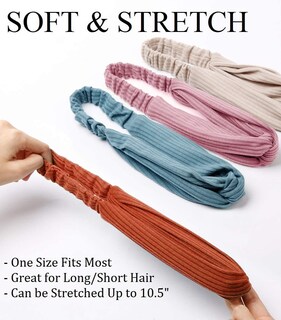 Foto 3 | Foto 3 | Diademas Huoguo Twist Con Nudos  Bohemio  Elásticas  Para Mujer  8 Unidades - Venta Internacional.