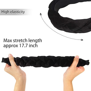Foto 1 | Foto 1 | Diademas Huoguo Diadema De Terciopelo Trenzado A La Moda Para Mujer - Venta Internacional.