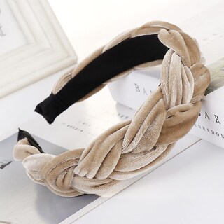 Foto 2 | Foto 2 | Diadema Moderna Con Trenzas De Terciopelo Huoguo Para Mujeres Y Niñas - Venta Internacional.