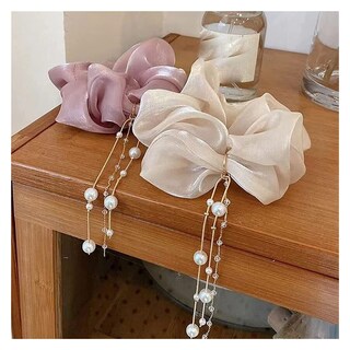 Foto 4 | Foto 4 | Diadema Huoguo Lxrzls Para Mujer Perlas Diamantes De Imitación Borlas Chifón - Venta Internacional.