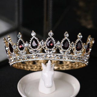 Foto 1 | Foto 1 | Diadema Huoguo Crown Full Diamond Purple Red Water Drops - Venta Internacional.