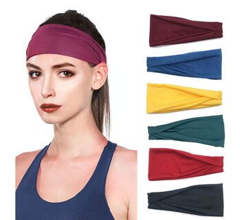 Foto 2 | Foto 2 | Diademas Huoguo Para Mujer Yoga Y Correr Paquete De 6 Unidades Poliéster Y Elastano - Venta Internacional.