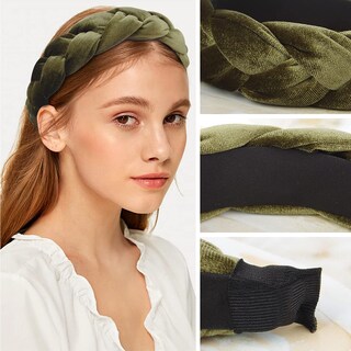 Foto 1 | Foto 1 | Diademas Huoguo Diadema De Terciopelo Trenzado A La Moda Para Mujer - Venta Internacional.