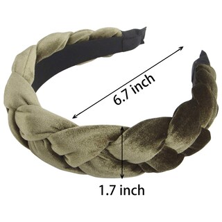 Foto 2 | Foto 2 | Diademas Huoguo Diadema De Terciopelo Trenzado A La Moda Para Mujer - Venta Internacional.