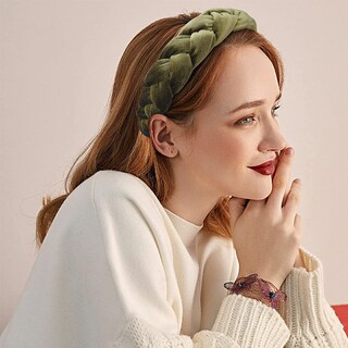 Foto 4 | Foto 4 | Diademas Huoguo Diadema De Terciopelo Trenzado A La Moda Para Mujer - Venta Internacional.