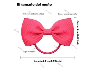 Foto 3 | Foto 3 | Ligas Xtellar Para Cabello Con Moños Para Niñas, 20 Colores