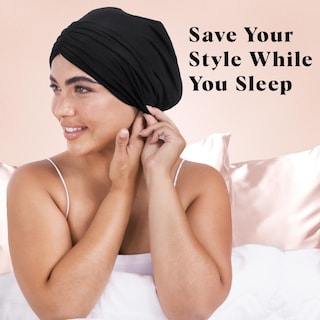 Foto 4 | Foto 4 | Gorro Para Dormir Con Forro Kitsch De Satén, Más Suave Que La Seda, Negro - Venta Internacional.