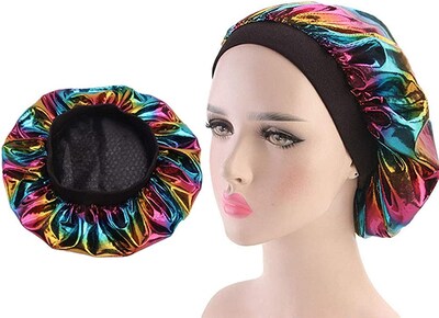 Foto 1 | Foto 1 | Gorros Sleep Cap Huoguo Con Purpurina Con Láser Turbante Sedoso Y Quimio - Venta Internacional.