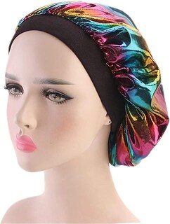 Foto 4 | Foto 4 | Gorros Sleep Cap Huoguo Con Purpurina Con Láser Turbante Sedoso Y Quimio - Venta Internacional.