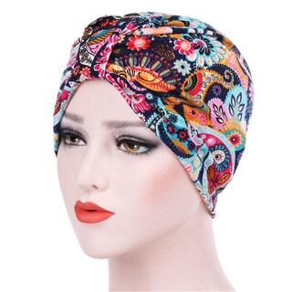 Foto 3 | Foto 3 | Gorro Con Turbante Huoguo India Musulmán Floral De Algodón Para Mujer - Venta Internacional.