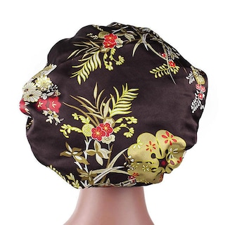 Foto 1 | Foto 1 | Gorro De Dormir Para Quimioterapia Con Estampado Satinado Y Ala Ancha - Venta Internacional.