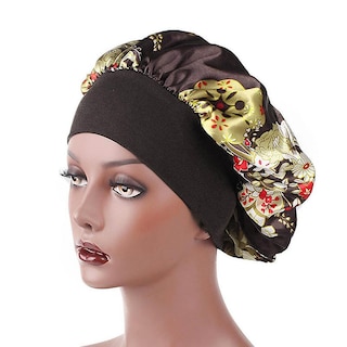 Foto 2 | Foto 2 | Gorro De Dormir Para Quimioterapia Con Estampado Satinado Y Ala Ancha - Venta Internacional.