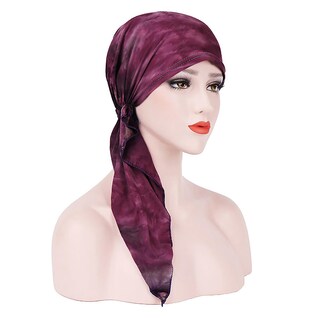 Foto 2 | Foto 2 | Turbante Indio Musulmán Elástico De Algodón Teñido Anudado Para Mujer - Venta Internacional.