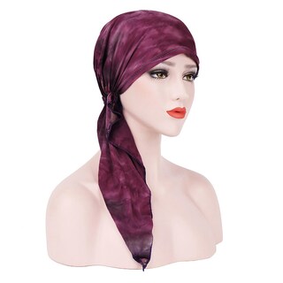 Foto 3 | Foto 3 | Turbante Indio Musulmán Elástico De Algodón Teñido Anudado Para Mujer - Venta Internacional.