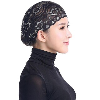 Foto 1 | Foto 1 | Gorro Con Forma De Hiyab Encaje Diseño Ninja Pañuelo Cabeza Cubierta Islámica - Venta Internacional.