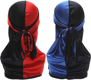 Foto 4 | Foto 4 | Durag Huoguo Silky Para Hombre Y Mujer 360 Waves Par Bicolor - Venta Internacional.