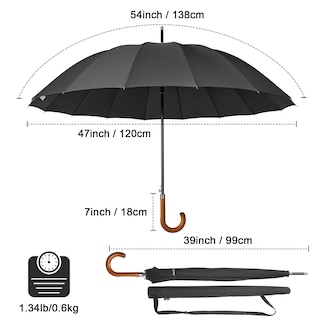 Foto 2 | Foto 2 | Paraguas G4free A Prueba De Viento De 120 Cm De Diámetro Para 2 Personas - Venta Internacional.