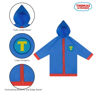 Foto 5 | Foto 5 | Set De Ropa Impermeable Mattel Thomas Para Niños Con Paraguas Y Poncho, 4-5 Años, Azul - Venta Internacional.