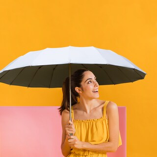 Foto 6 | Foto 6 | Paraguas De Bolsillo Manual 16 Varillas Reforzadas Con Funda