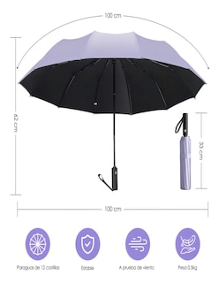 Foto 3 | Foto 3 | Paraguas Plegable Protección Anti-uv + Gratis Termo Güish De Regalo
