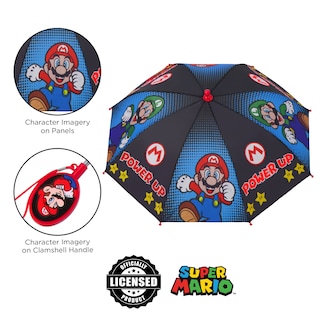Foto 3 | Foto 3 | Paraguas Nintendo Super Mario Para Niños De 3 A 6 Años Resistente Al Agua - Venta Internacional.