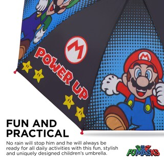 Foto 4 | Foto 4 | Paraguas Nintendo Super Mario Para Niños De 3 A 6 Años Resistente Al Agua - Venta Internacional.