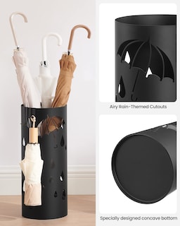 Foto 7 | Foto 7 | Soporte Para Paraguas Songmics De Metal Con Bandeja De Agua Y 4 Ganchos, Color Negro - Venta Internacional.