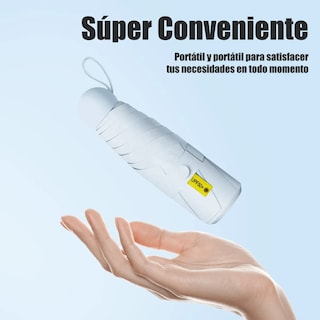 Foto 2 | Foto 2 | Paraguas Sombrilla Bolsa Cápsul Anti-ultravioleta Eo Safe Imports Esi-19664 Blanco
