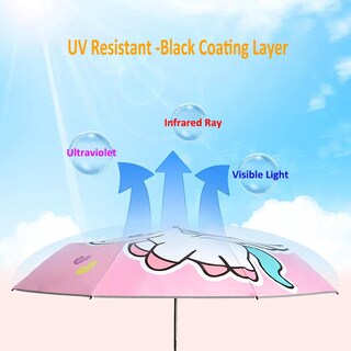 Foto 4 | Foto 4 | Paraguas Hannstar Para Niños Plegable A Prueba De Viento, Antiuv Y Reflectante - Venta Internacional.