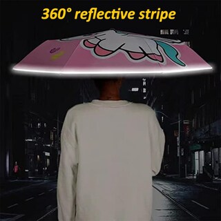 Foto 7 | Foto 7 | Paraguas Hannstar Para Niños Plegable A Prueba De Viento, Antiuv Y Reflectante - Venta Internacional.