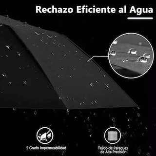 Foto 4 | Foto 4 | Paraguas Sombrilla Protección Uv Automático Eo Safe Imports Esi-19667 Negro
