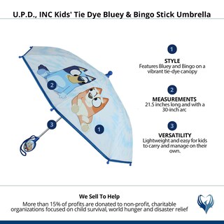 Foto 4 | Foto 4 | Paraguas Bluey Stick Con Mango En Forma De Concha Para Niños - Venta Internacional.
