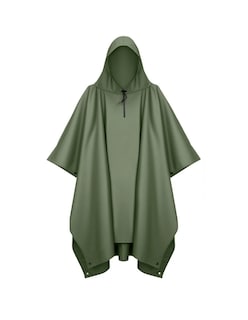 Foto 2 | Foto 2 | Poncho Impermeable Para Lluvia Portátil Unisex Verde Obscuro + Gratis Termo Güish De Regalo
