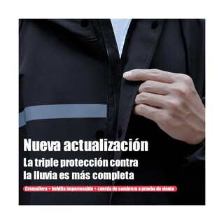 Foto 3 | Foto 3 | Capa Impermeable Portátil Para Lluvia Talla M/g Eo Safe Imports Esi-20764 Negro