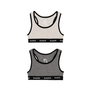 Foto 1 | Foto 1 | Pack De 2 Tops Color Gris Claro/oscuro Para Niña Boboli